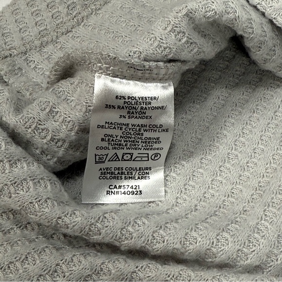 Loft Lou & Grey Brushed Wafflestitch Cowl Tunic Top XSP XS Petite Sweater Shirt - Picture 4 of 5